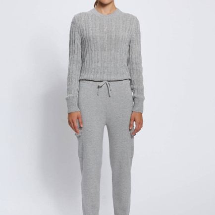 Knitss Kaşmir Karışımlı Gri Triko Kargo Pantolon Knitss Kaşmir Karışımlı Gri Triko Kargo Pantolon