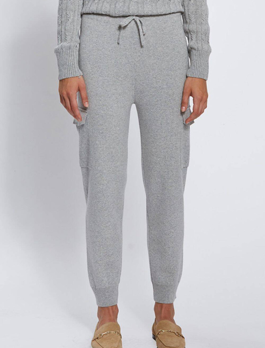 Knitss Kaşmir Karışımlı Gri Triko Kargo Pantolon Knitss Kaşmir Karışımlı Gri Triko Kargo Pantolon