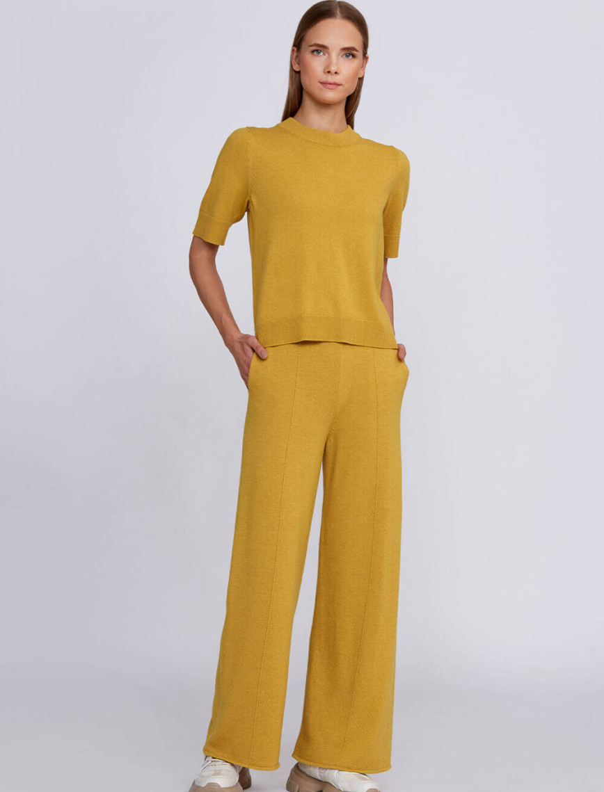 Knitss Kaşmir Karışımlı Hardal Rengi Triko Üst Knitss Kaşmir Karışımlı Hardal Rengi Triko Üst