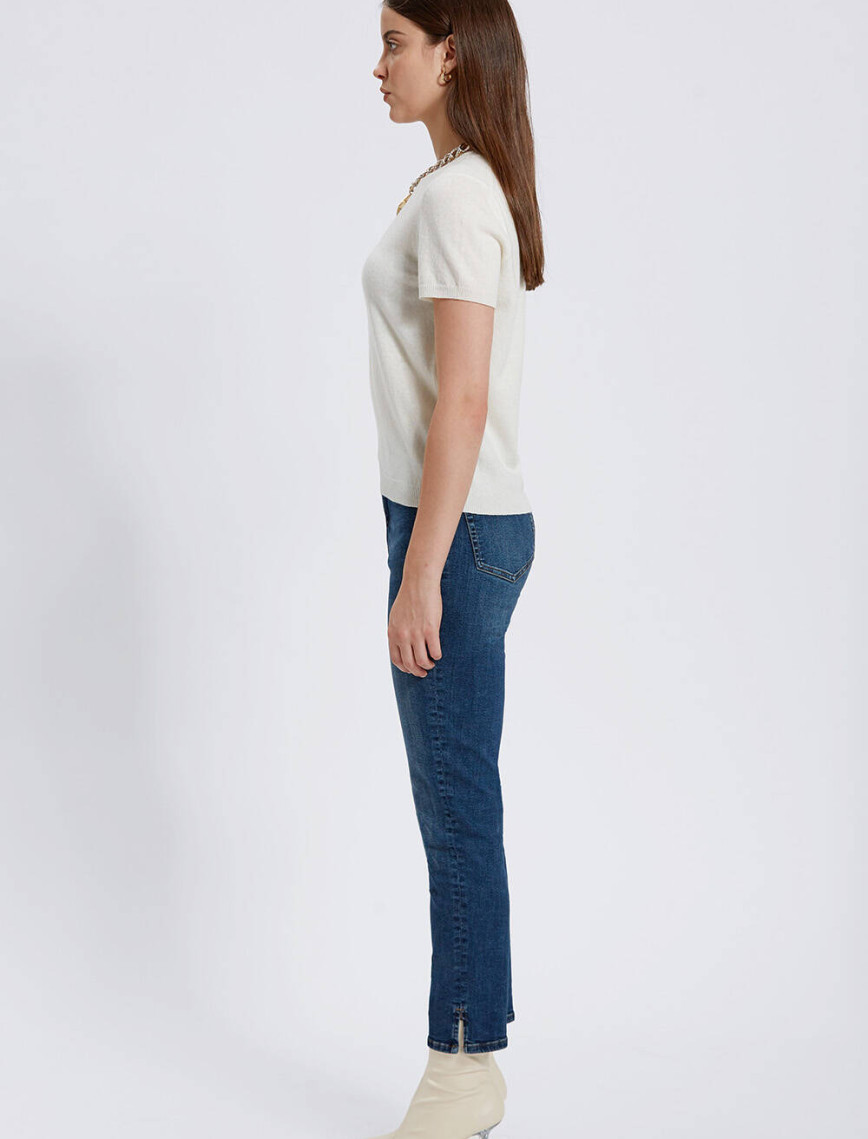 Knitss Kaşmir Karışımlı Ekru Triko Üst Knitss Kaşmir Karışımlı Ekru Triko Üst