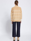 Knitss Organik Pamuk Yün Karışımlı Çizgili Camel Triko Knitss Organik Pamuk Yün Karışımlı Çizgili Camel Triko