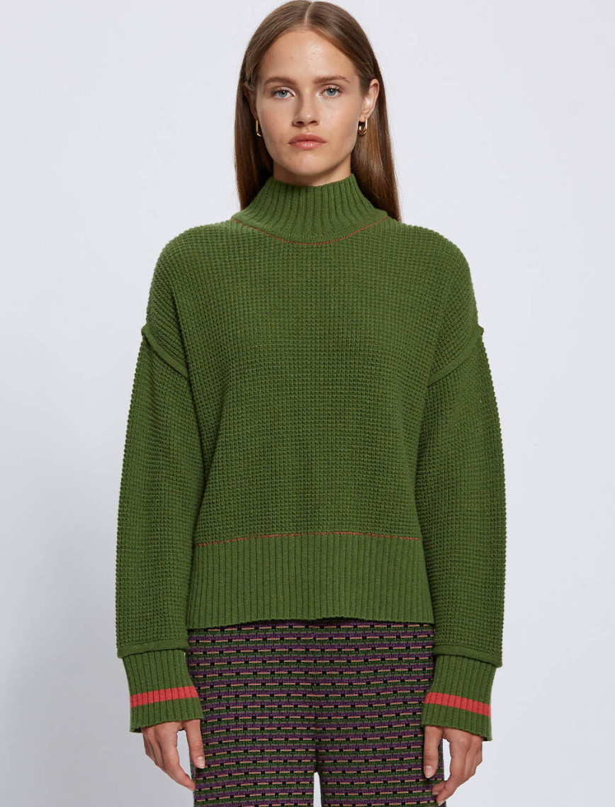 Knitss Oversıze Crop Yeşil Triko Knitss Oversıze Crop Yeşil Triko