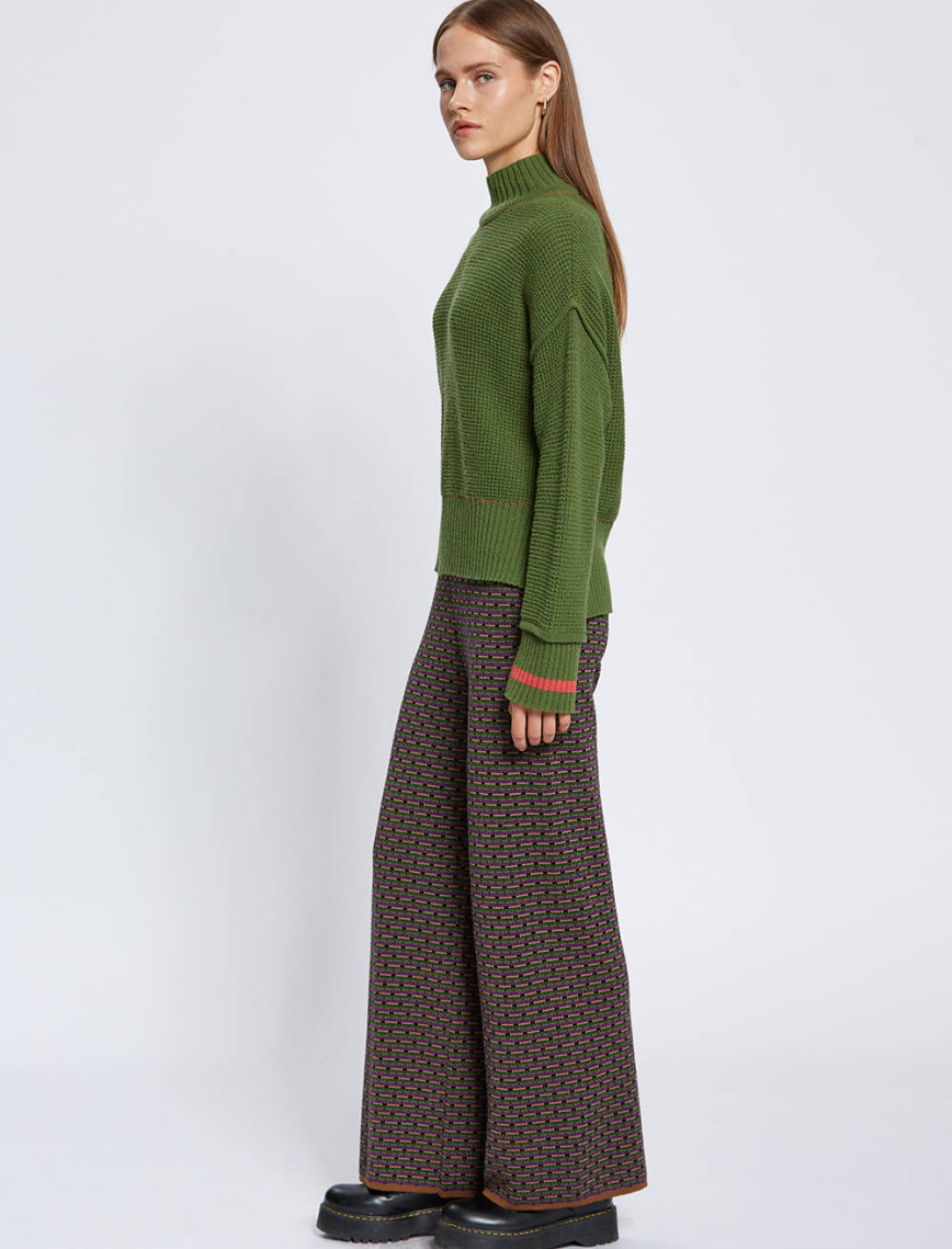 Knitss Oversıze Crop Yeşil Triko Knitss Oversıze Crop Yeşil Triko