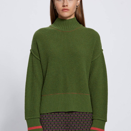 Knitss Oversıze Crop Yeşil Triko Knitss Oversıze Crop Yeşil Triko