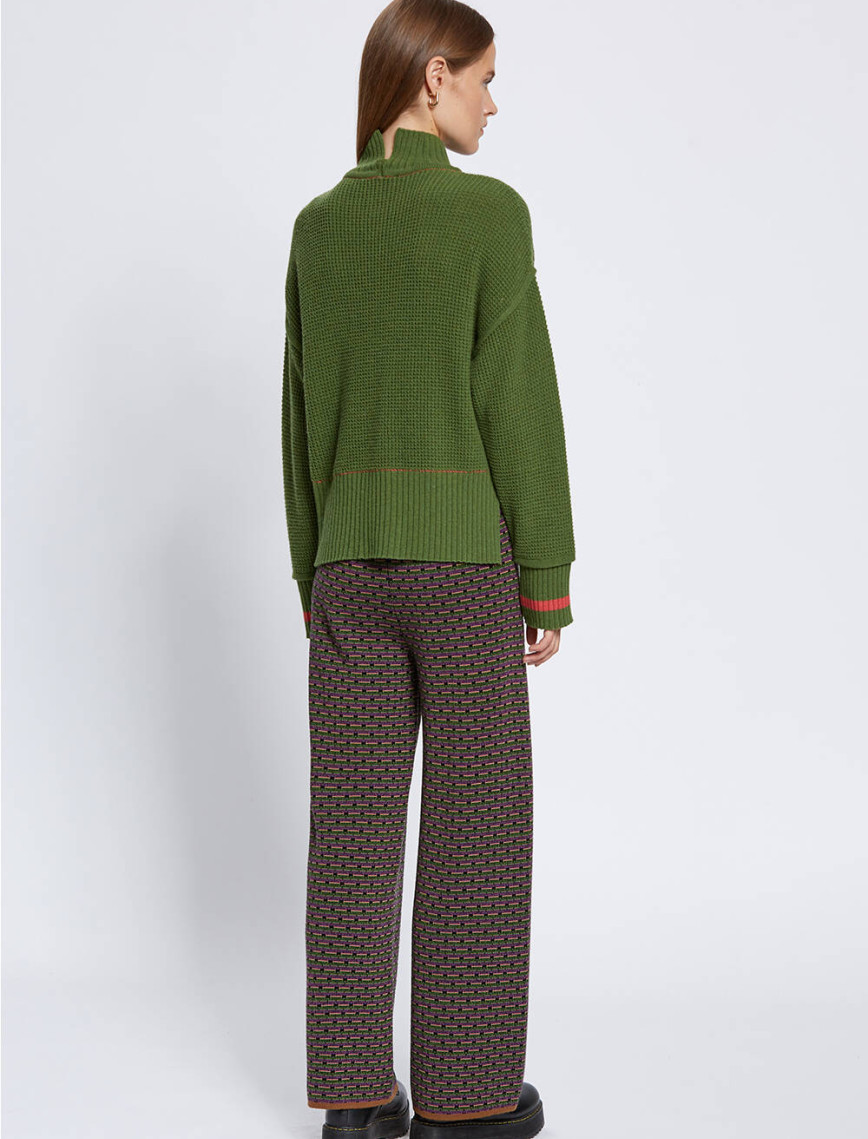 Knitss Oversıze Crop Yeşil Triko Knitss Oversıze Crop Yeşil Triko