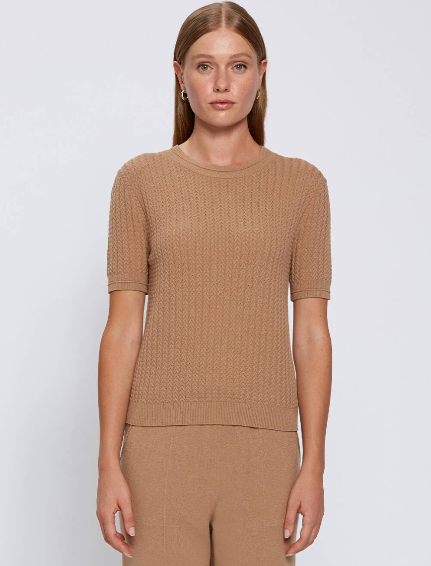 Knitss Örgü Detaylı Camel Triko Üst Knitss Örgü Detaylı Camel Triko Üst