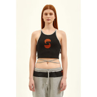 Nasaqu Kadın Aktif İpli Siyah Crop Top Nasaqu Kadın Aktif İpli Siyah Crop Top