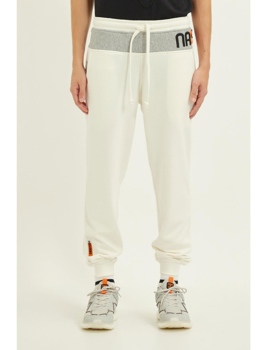 Nasaqu Unisex Rebu Jogger Beyaz Eşofman Altı