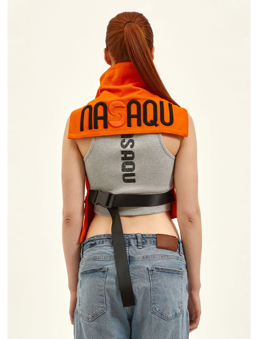 Nasaqu Unisex Ush Yüksek Yaka Oranj Yelek