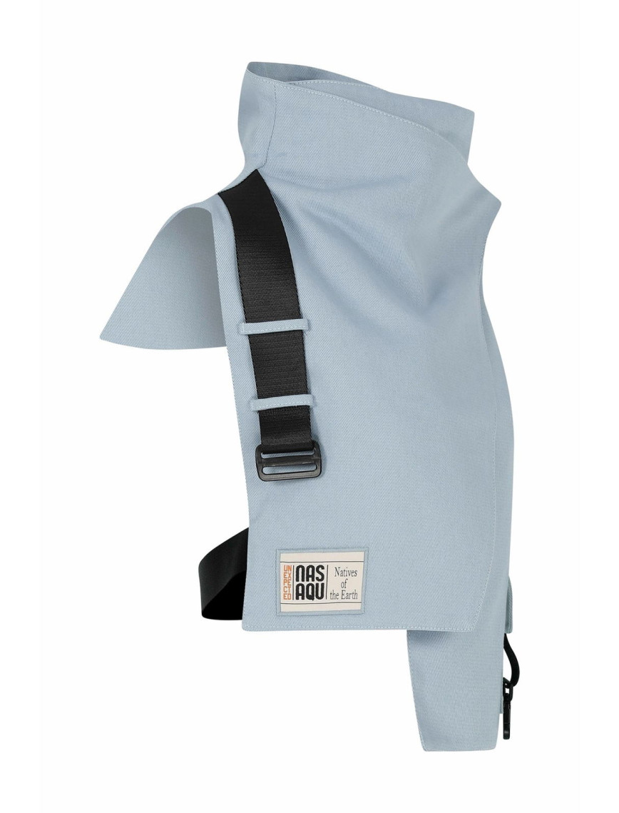 Nasaqu Unisex Ush Yüksek Yaka Açık Mavi Yelek