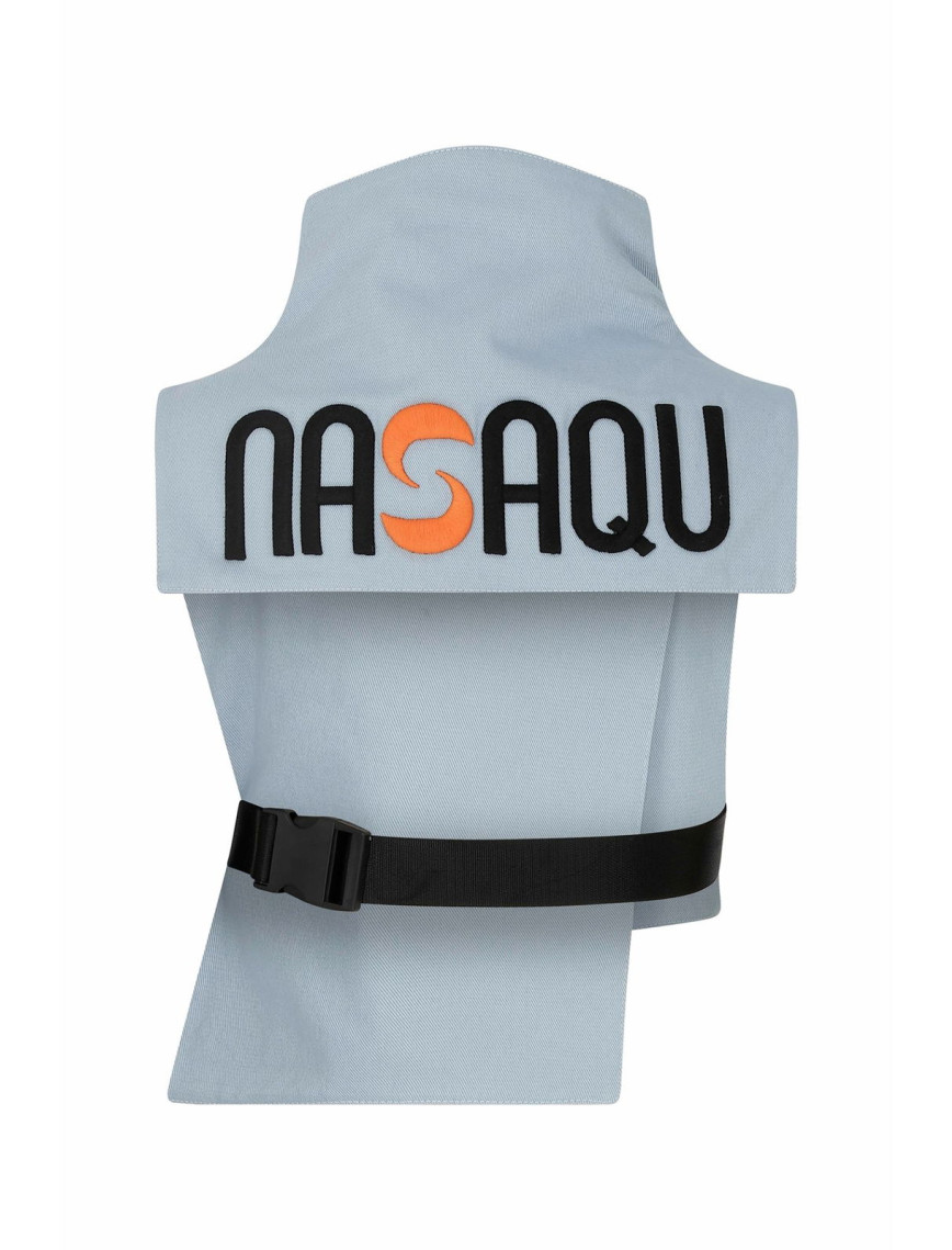 Nasaqu Unisex Ush Yüksek Yaka Açık Mavi Yelek