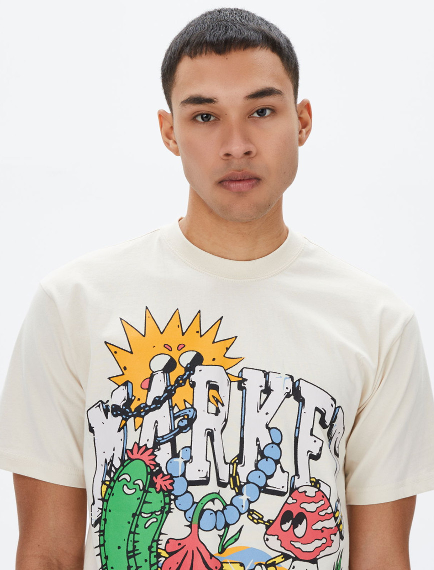 Market Fantasy Farm Erkek Krem T-Shirt Market Fantasy Farm Erkek Krem T-Shirt