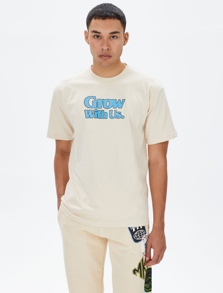 Market Grow With Us Erkek Krem T-Shirt Market Grow With Us Erkek Krem T-Shirt