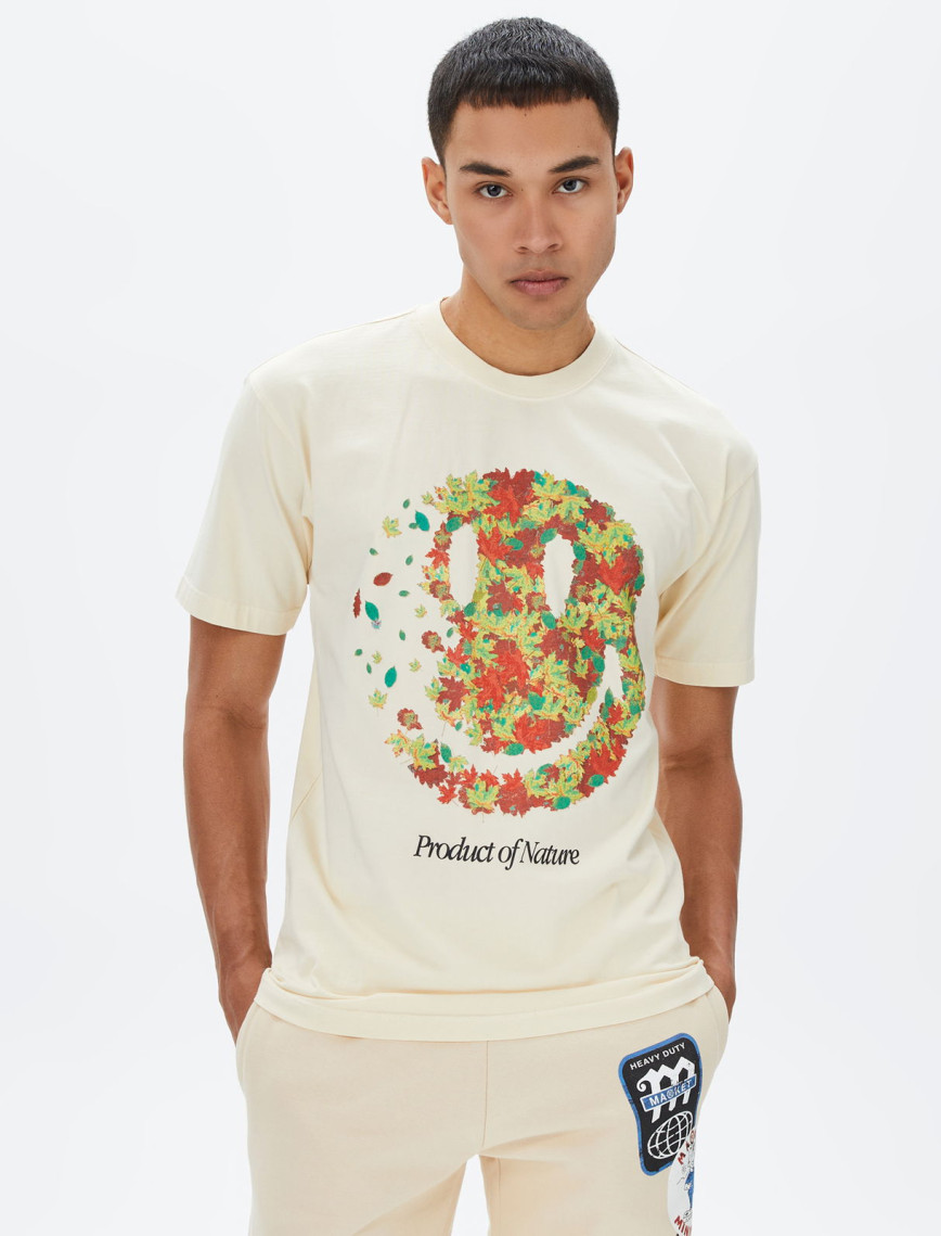 Market Smiley Product Of Nature Erkek Krem T-Shirt