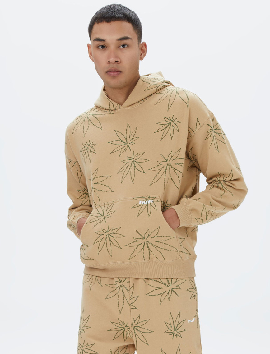 HUF Plantlife Erkek Bej Hoodie HUF Plantlife Erkek Bej Hoodie