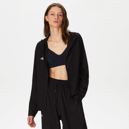 Kappa Logo Tama Kadın Siyah Outdoor Yağmurluk Kappa Logo Tama Kadın Siyah Outdoor Yağmurluk