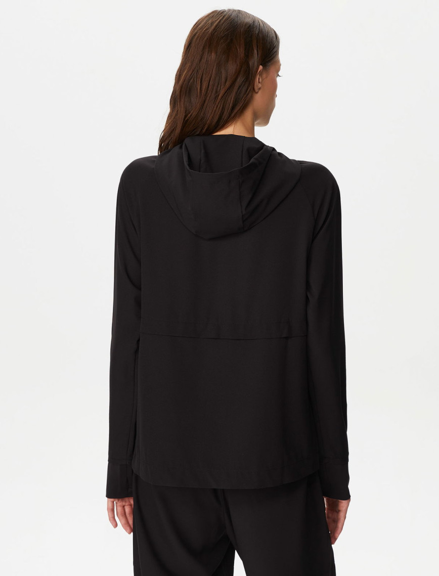 Kappa Logo Tama Kadın Siyah Outdoor Yağmurluk Kappa Logo Tama Kadın Siyah Outdoor Yağmurluk