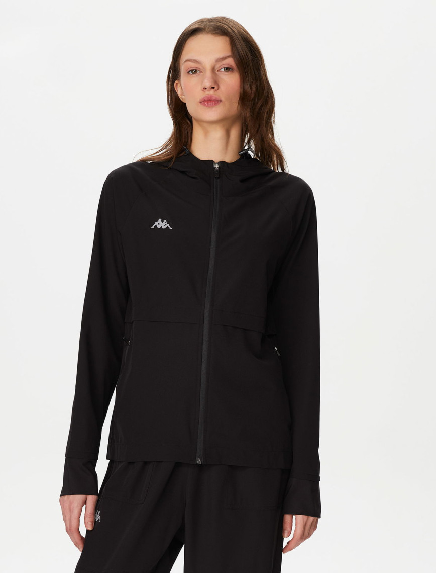 Kappa Logo Tama Kadın Siyah Outdoor Yağmurluk Kappa Logo Tama Kadın Siyah Outdoor Yağmurluk