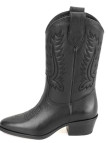 Rio Siyah Kadın Desenli Deri Kovboy Çizmesi Rio Siyah Kadın Desenli Deri Kovboy Çizmesi