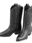 Rio Siyah Kadın Desenli Deri Kovboy Çizmesi Rio Siyah Kadın Desenli Deri Kovboy Çizmesi