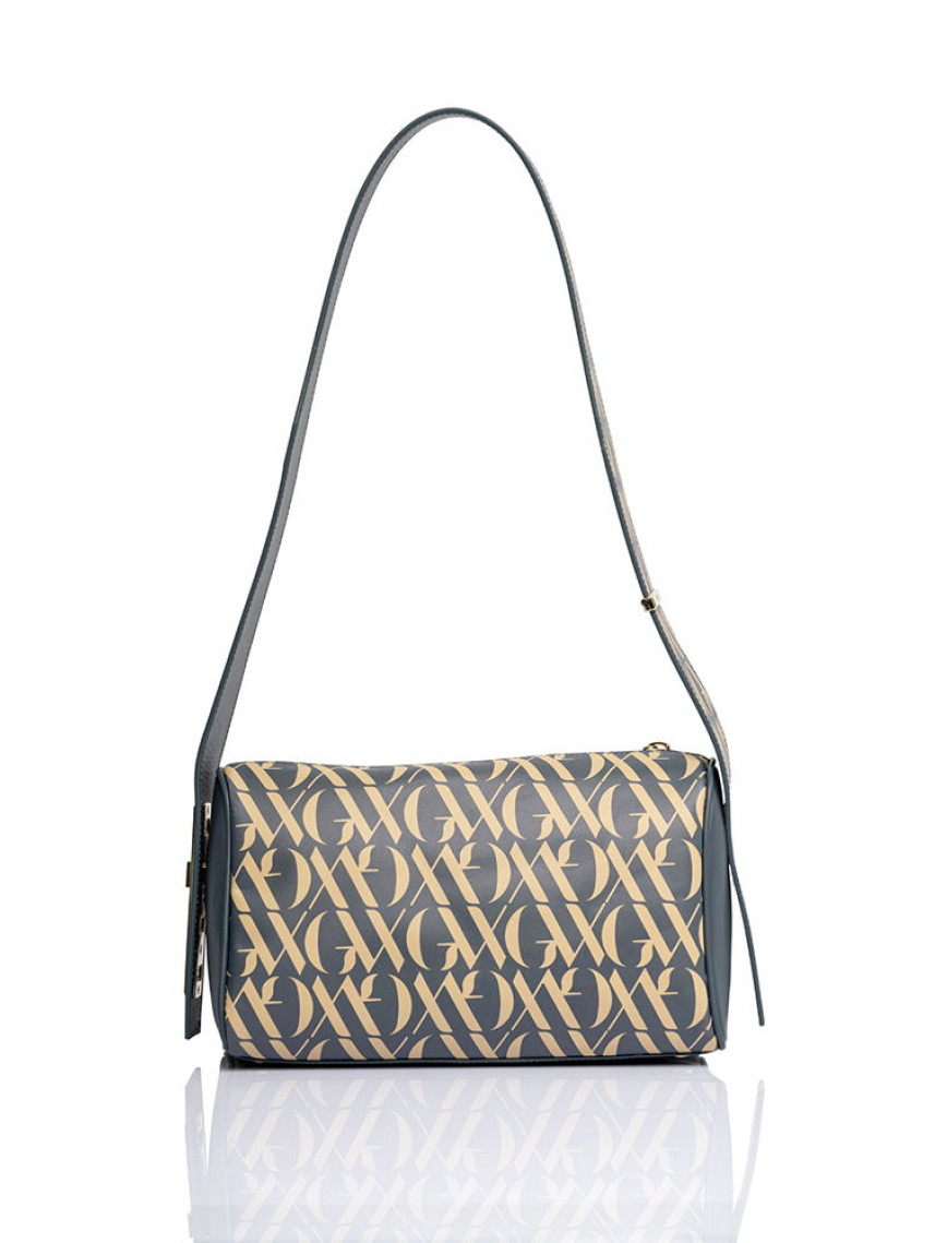 Glows Rigel Kadın Deri Barrel Çanta Mavi Glows Rigel Kadın Deri Barrel Çanta Mavi