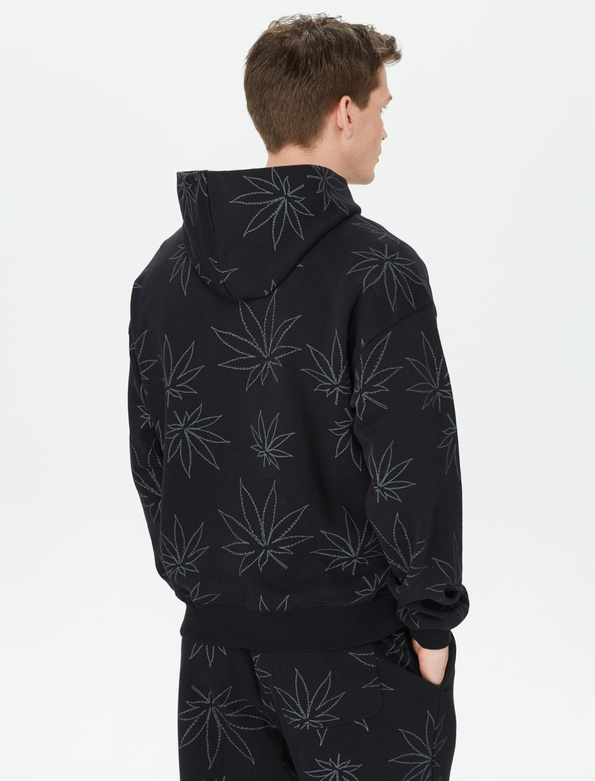 HUF Plantlife Erkek Siyah Hoodie HUF Plantlife Erkek Siyah Hoodie