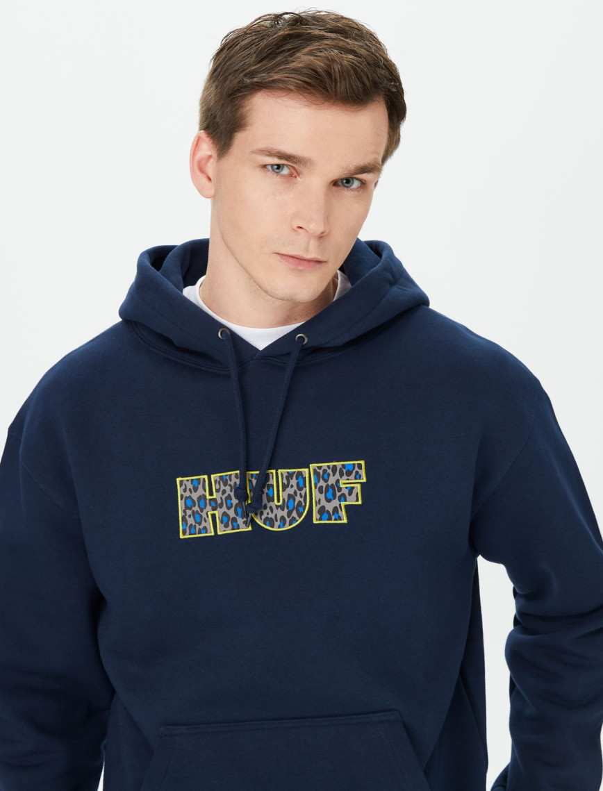 HUF Cheata Erkek Lacivert Hoodie HUF Cheata Erkek Lacivert Hoodie
