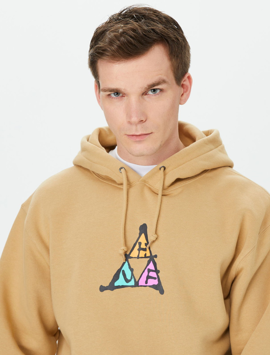 HUF No-Fi Tt Erkek Bej Hoodie