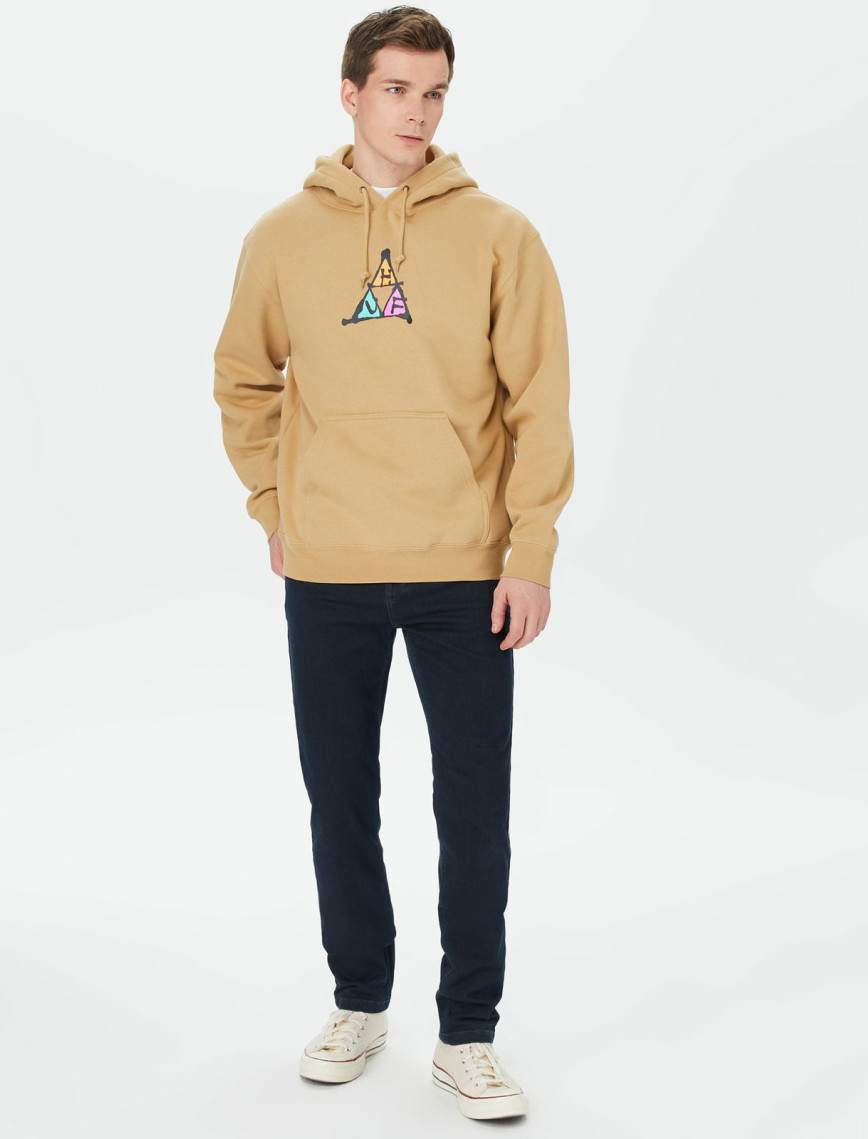 HUF No-Fi Tt Erkek Bej Hoodie