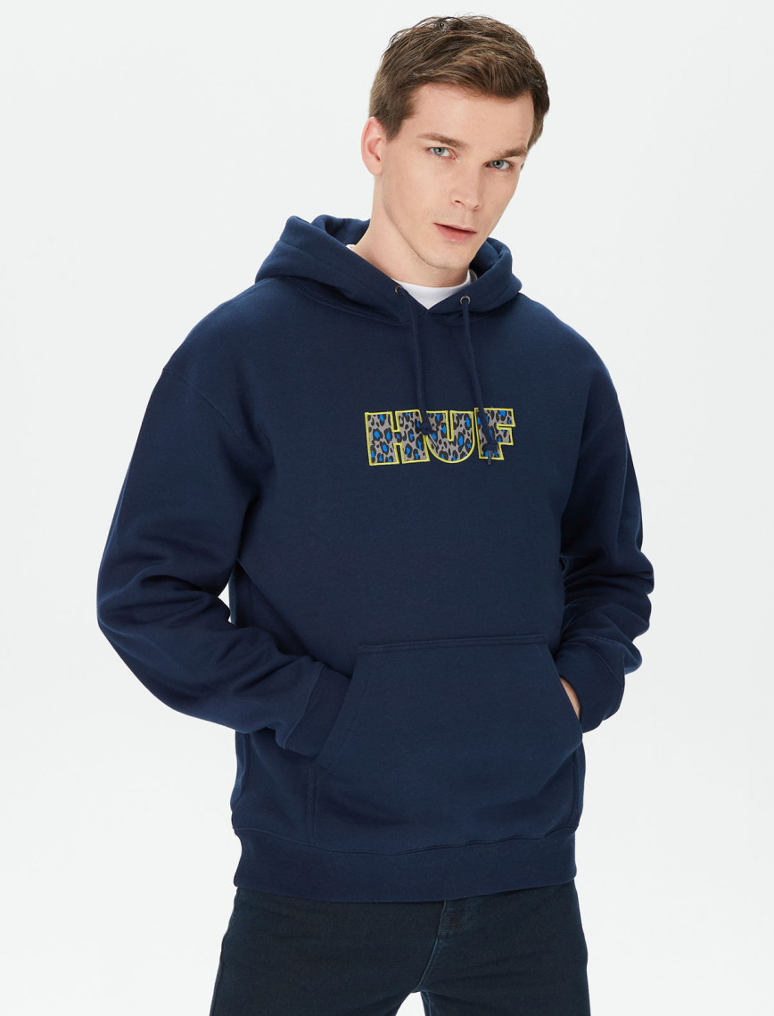 HUF Cheata Erkek Lacivert Hoodie HUF Cheata Erkek Lacivert Hoodie