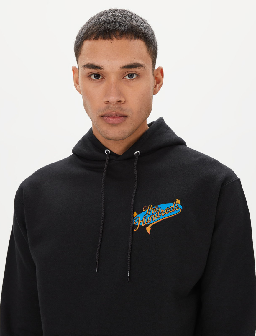 The Hundreds Industry Slant Erkek Siyah Hoodie