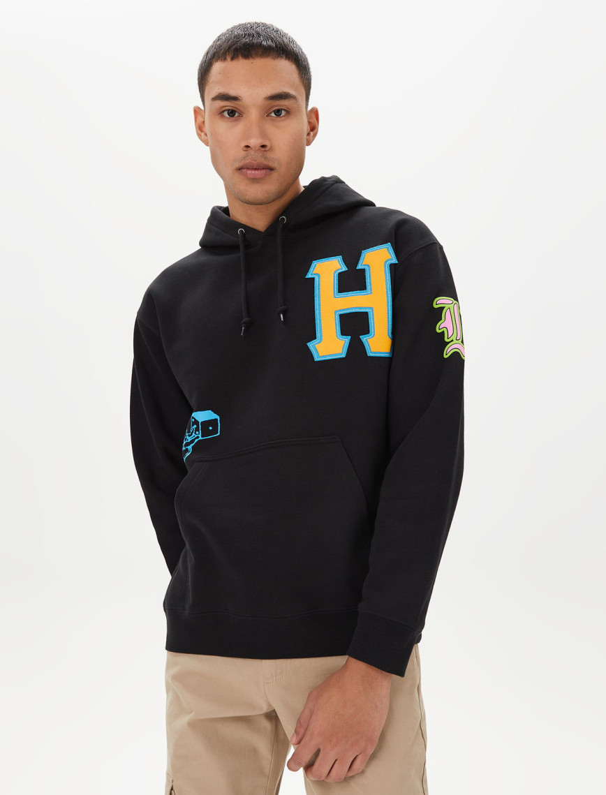 HUF Fly Die Erkek Siyah Hoodie HUF Fly Die Erkek Siyah Hoodie