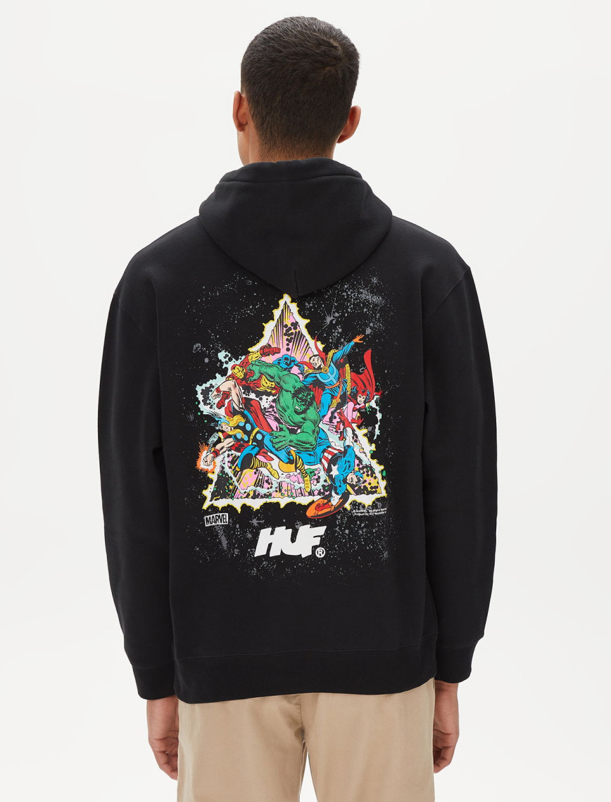 HUF Cosmic Assemblage Erkek Siyah Hoodie HUF Cosmic Assemblage Erkek Siyah Hoodie