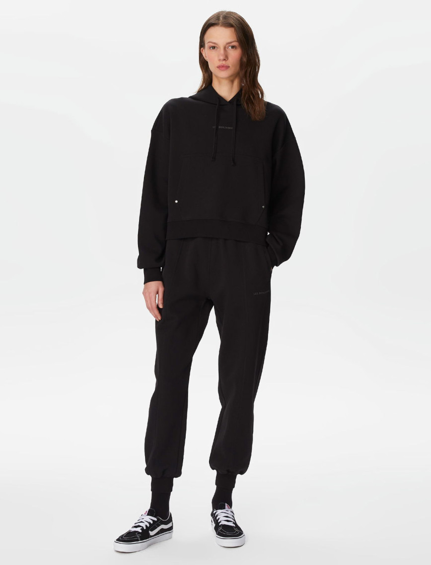 Les Benjamins 402 Kadın Siyah Hoodie Sweatshirt Les Benjamins 402 Kadın Siyah Hoodie Sweatshirt