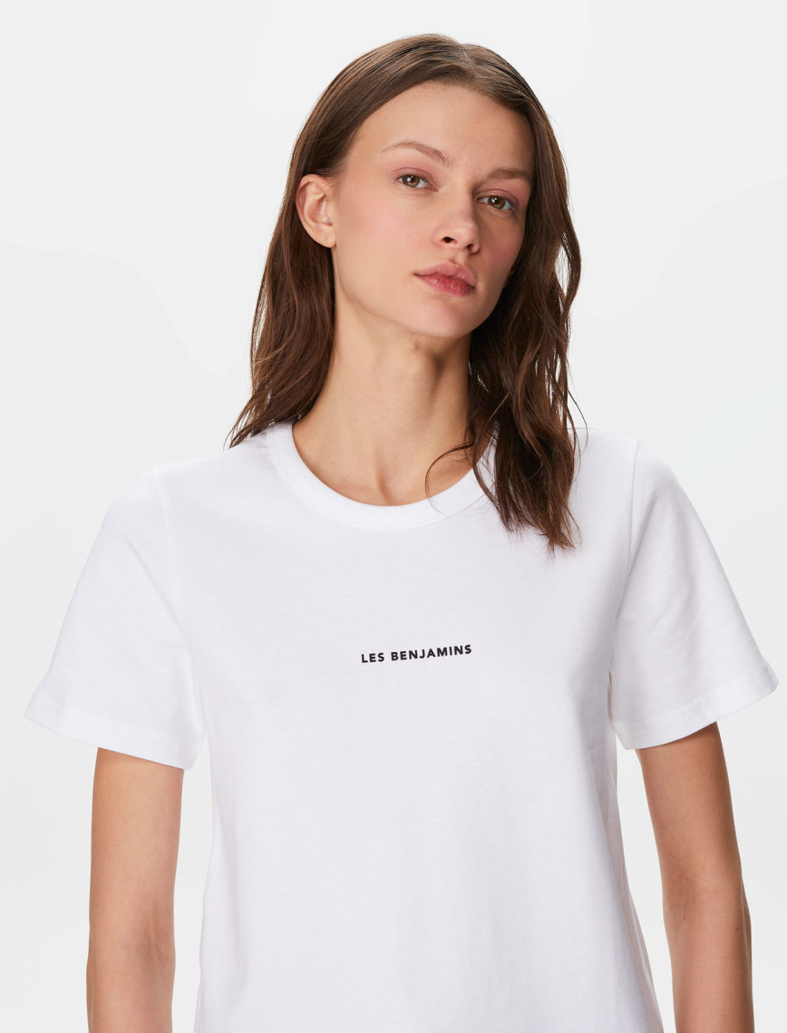 Les Benjamins Regular 402 Kadın Beyaz T-Shirt Les Benjamins Regular 402 Kadın Beyaz T-Shirt