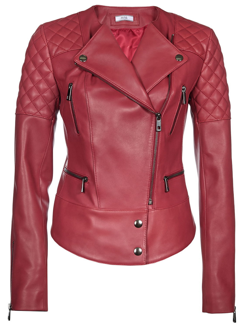 Kırmızı Adonita Kadın Deri Mont Kırmızı Adonita Kadın Deri Mont