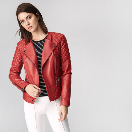 Kırmızı Adonita Kadın Deri Mont Kırmızı Adonita Kadın Deri Mont
