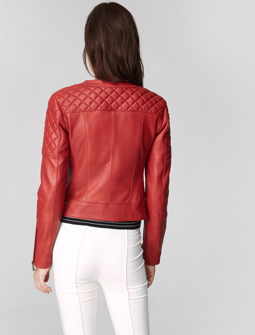Kırmızı Adonita Kadın Deri Mont Kırmızı Adonita Kadın Deri Mont