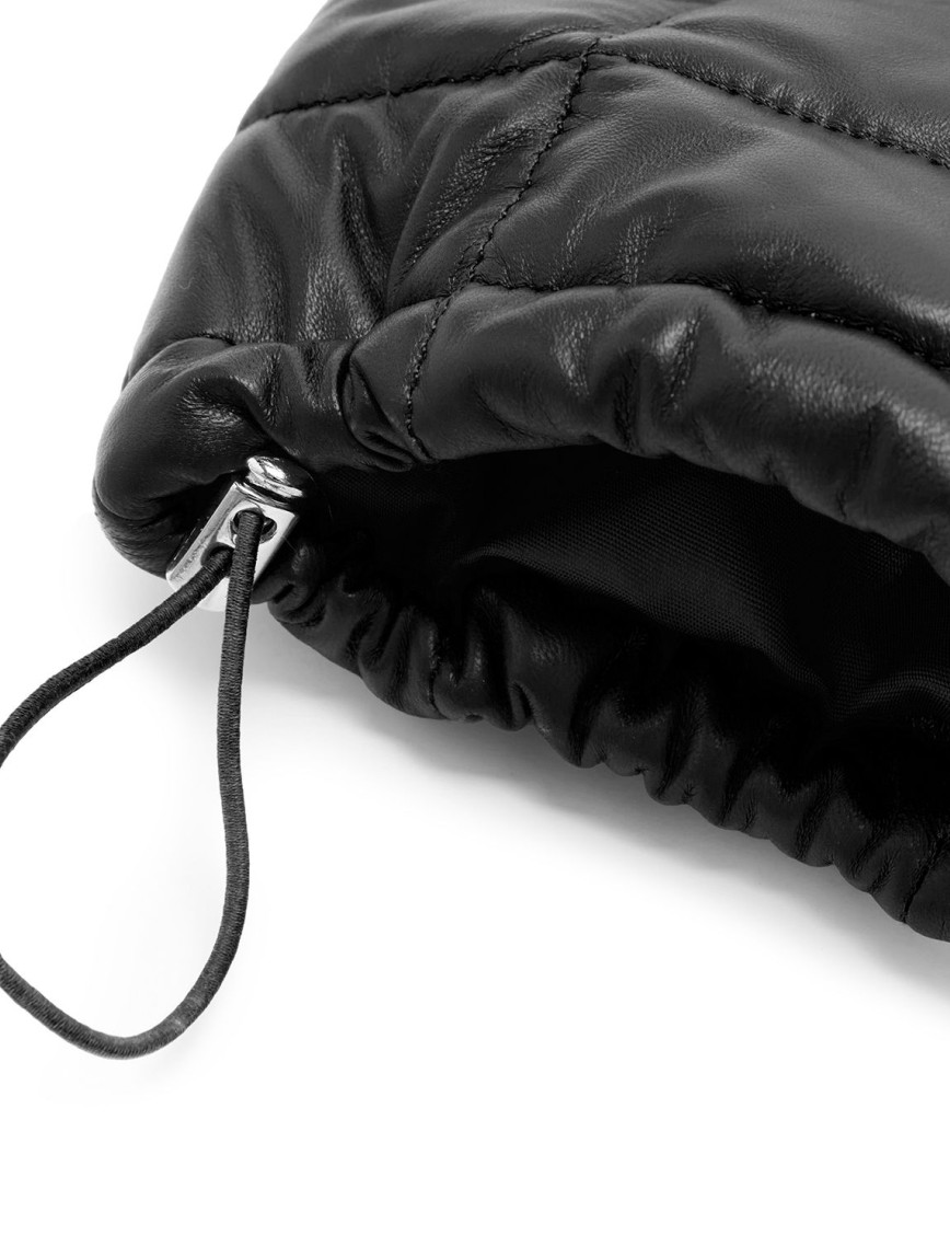 Marquise Siyah Kadın Kısa Puffer Deri Yelek Marquise Siyah Kadın Kısa Puffer Deri Yelek