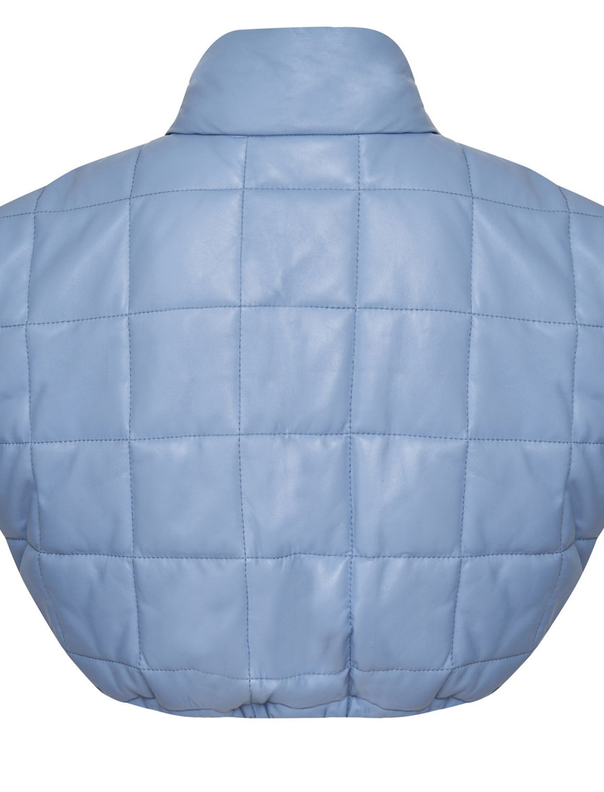 Marquise Mavi Kadın Kısa PufferDeri Yelek Marquise Mavi Kadın Kısa PufferDeri Yelek