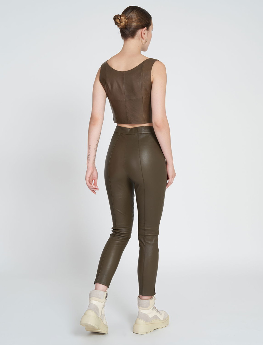 Molly Yeşil Kadın Deri Pantolon Molly Yeşil Kadın Deri Pantolon