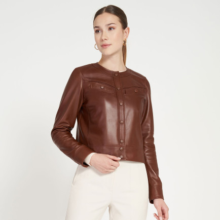 Marry Konyak Kadın Deri Ceket Marry Konyak Kadın Deri Ceket
