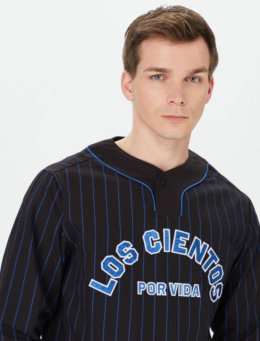 The Hundreds Victor LS Woven Erkek Siyah T-Shirt The Hundreds Victor LS Woven Erkek Siyah T-Shirt