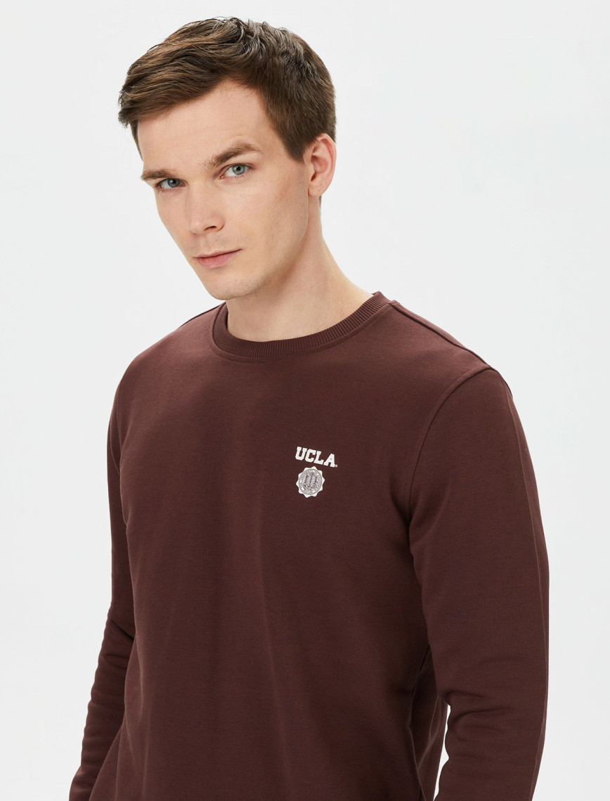 Ucla Valley Erkek Kahverengi Bisiklet Yaka Sweatshirt Ucla Valley Erkek Kahverengi Bisiklet Yaka Sweatshirt