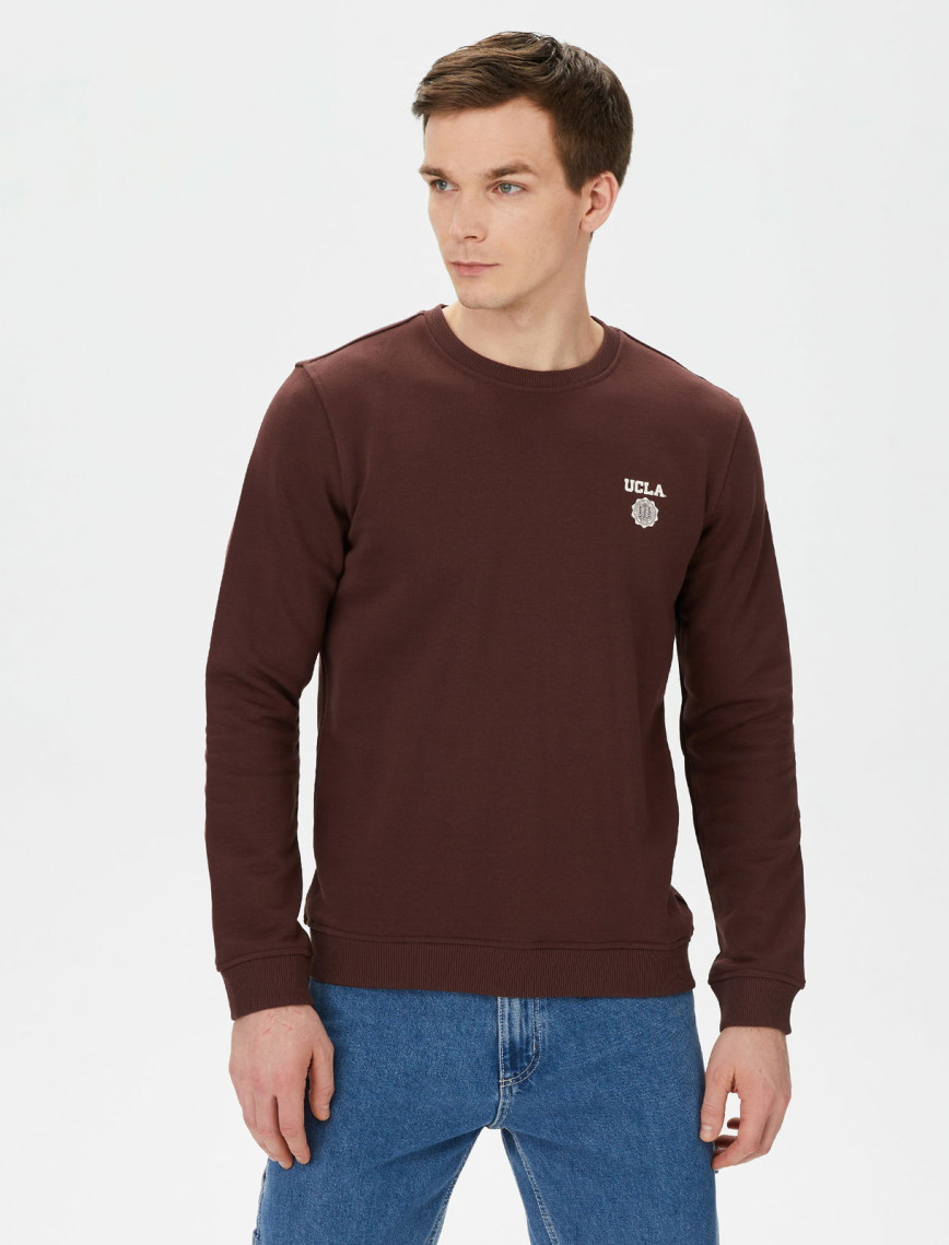 Ucla Valley Erkek Kahverengi Bisiklet Yaka Sweatshirt Ucla Valley Erkek Kahverengi Bisiklet Yaka Sweatshirt