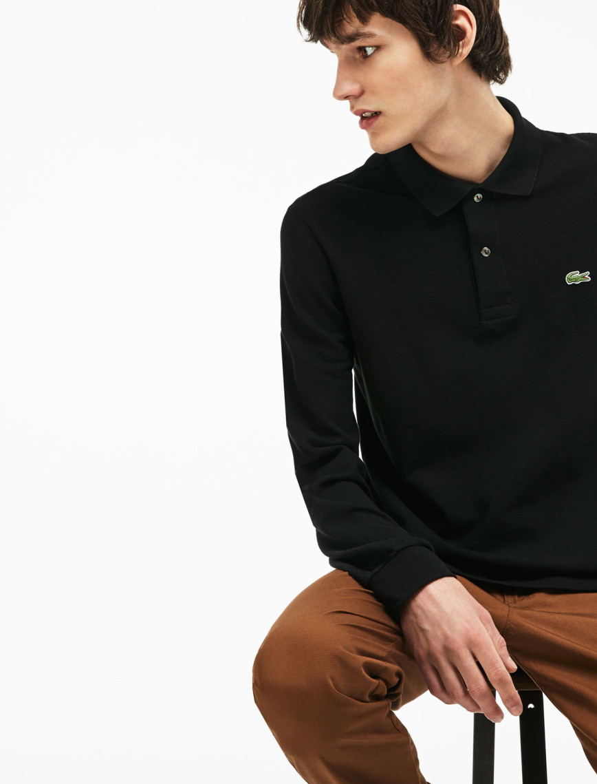 Lacoste Erkek Classic Fit Uzun Kollu Siyah Polo Lacoste Erkek Classic Fit Uzun Kollu Siyah Polo