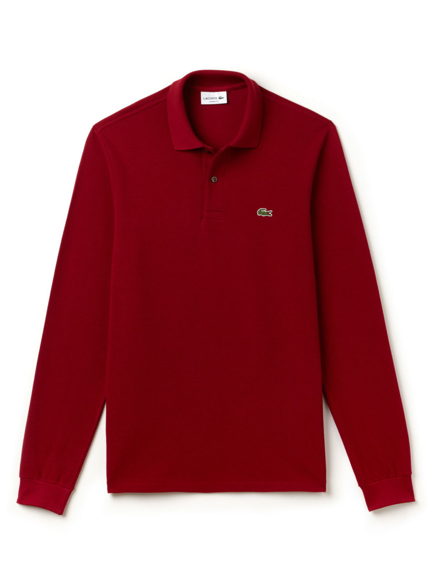 Lacoste Erkek Classic Fit Uzun Kollu Bordo Polo Lacoste Erkek Classic Fit Uzun Kollu Bordo Polo
