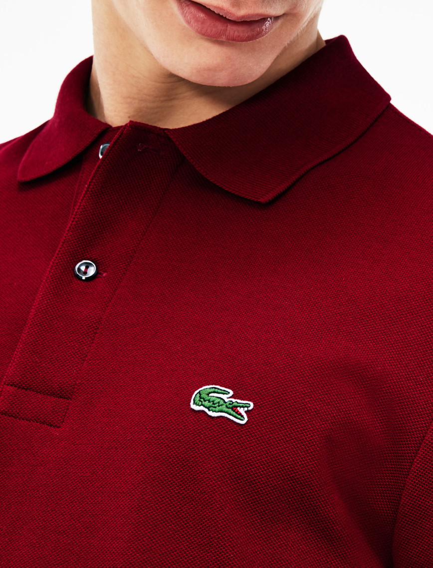 Lacoste Erkek Classic Fit Uzun Kollu Bordo Polo Lacoste Erkek Classic Fit Uzun Kollu Bordo Polo