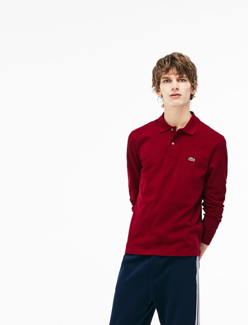 Lacoste Erkek Classic Fit Uzun Kollu Bordo Polo Lacoste Erkek Classic Fit Uzun Kollu Bordo Polo