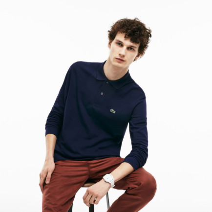 Lacoste Erkek Classic Fit Uzun Kollu Lacivert Polo Lacoste Erkek Classic Fit Uzun Kollu Lacivert Polo